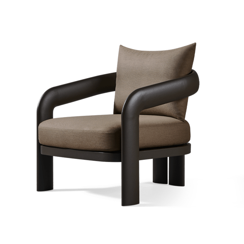 Chloe Aluminum Lounge Chair | Aluminum Bronze, Panama Coco,