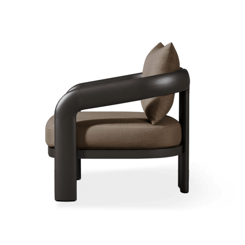 Chloe Aluminum Lounge Chair | Aluminum Bronze, Panama Coco,