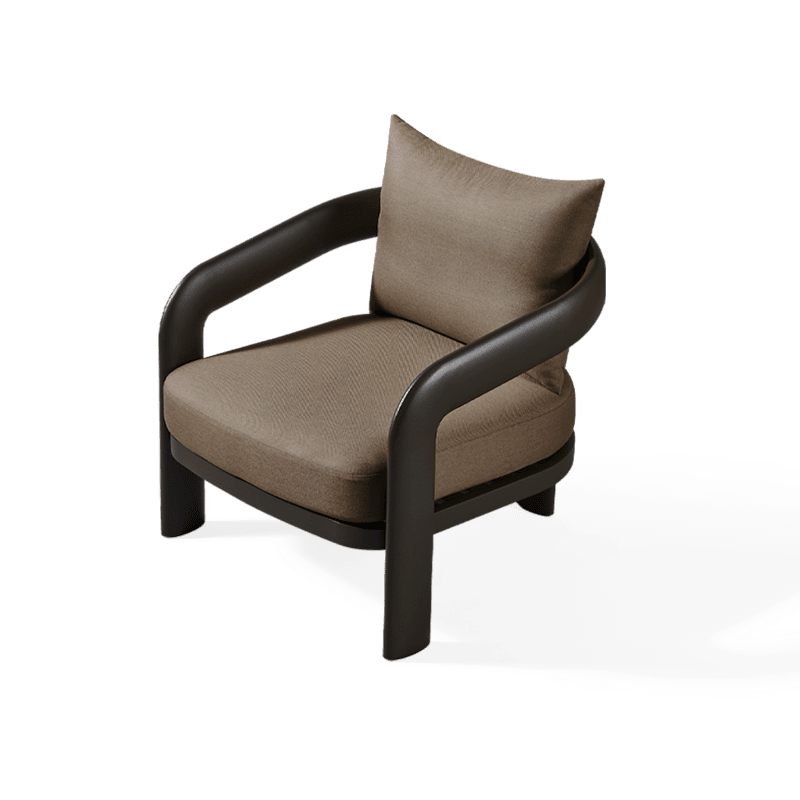 Chloe Aluminum Lounge Chair | Aluminum Bronze, Panama Coco,