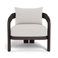 Chloe Aluminum Lounge Chair | Aluminum Bronze, Sorrento Stripe Bianco,