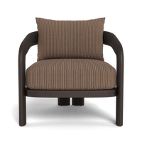 Chloe Aluminum Lounge Chair | Aluminum Bronze, Sorrento Stripe Caramel,