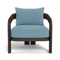 Chloe Aluminum Lounge Chair | Aluminum Bronze, Sorrento Stripe Sky,