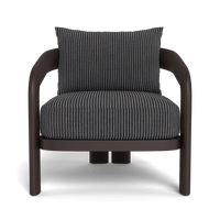 Chloe Aluminum Lounge Chair | Aluminum Bronze, Sorrento Stripe Slate,