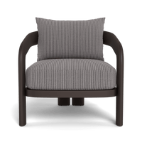 Chloe Aluminum Lounge Chair | Aluminum Bronze, Sorrento Stripe Stone,
