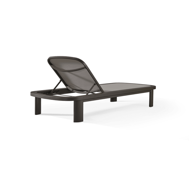 Chloe Aluminum Mesh Sun Lounge | Aluminum Bronze, Batyline Taupe,