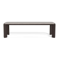 Chloe Aluminum Rectangle Dining Table | Aluminum Bronze, Travertine Grey,