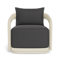 Chloe Aluminum Swivel Lounge Chair | Aluminum Bone, Panama Grafito,