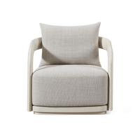 Chloe Aluminum Swivel Lounge Chair | Aluminum Bone, Siesta Taupe,