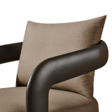 Chloe Aluminum Swivel Lounge Chair | Aluminum Bronze, Panama Coco,