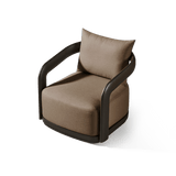 Chloe Aluminum Swivel Lounge Chair | Aluminum Bronze, Panama Coco,