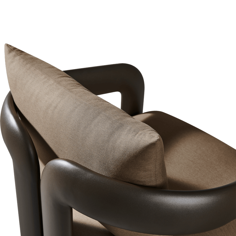Chloe Aluminum Swivel Lounge Chair | Aluminum Bronze, Panama Coco,