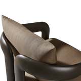 Chloe Aluminum Swivel Lounge Chair | Aluminum Bronze, Panama Coco,