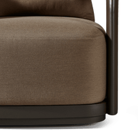 Chloe Aluminum Swivel Lounge Chair | Aluminum Bronze, Panama Coco,