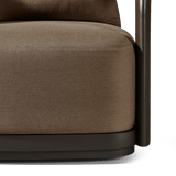 Chloe Aluminum Swivel Lounge Chair | Aluminum Bronze, Panama Coco,