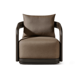 Chloe Aluminum Swivel Lounge Chair | Aluminum Bronze, Panama Coco,