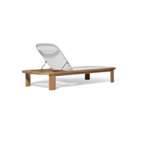 Chloe Mesh Sun Lounge | Teak Natural, Batyline White,