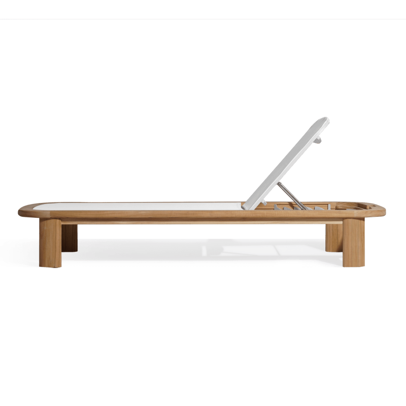 Chloe Mesh Sun Lounge Sculptural Teak Outdoor Furniture – HARBOUR