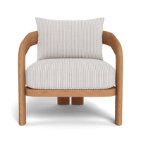 Chloe Teak Lounge Chair | Teak Natural, Sorrento Stripe Bianco,