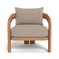 Chloe Teak Lounge Chair | Teak Natural, Sorrento Stripe Sand,