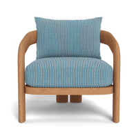 Chloe Teak Lounge Chair | Teak Natural, Sorrento Stripe Sky,