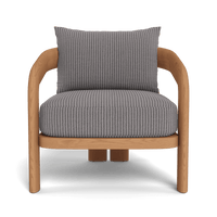 Chloe Teak Lounge Chair | Teak Natural, Sorrento Stripe Stone,