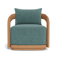 Chloe Teak Swivel Lounge Chair | Teak Natural, Altona Dew,