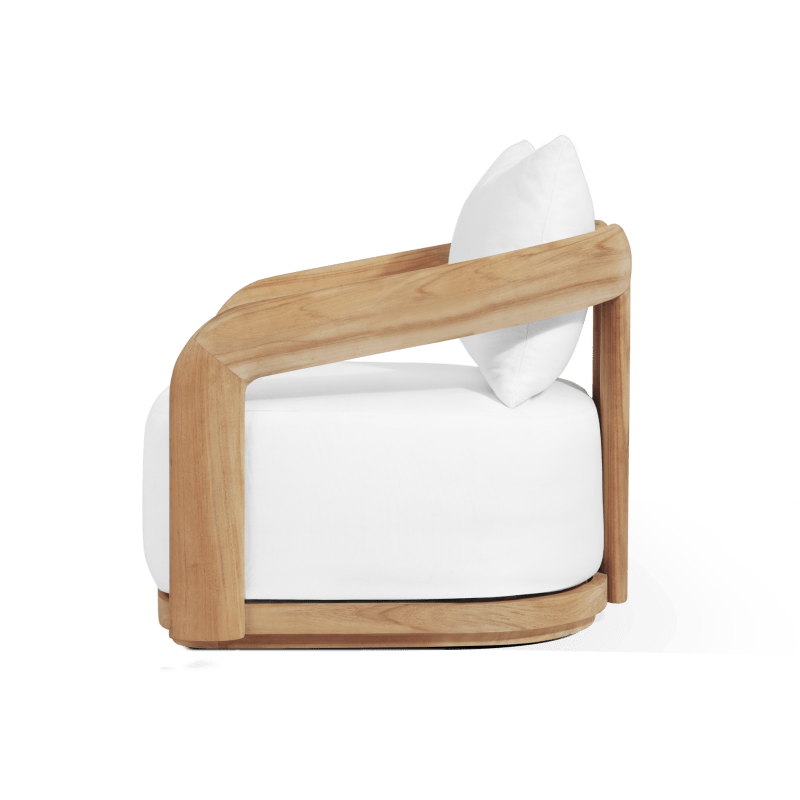 Chloe Teak Swivel Lounge Chair | Teak Natural, Panama Blanco,