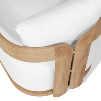 Chloe Teak Swivel Lounge Chair | Teak Natural, Panama Blanco,