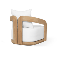 Chloe Teak Swivel Lounge Chair | Teak Natural, Panama Blanco,