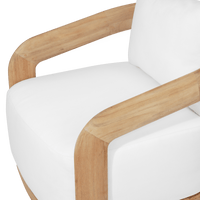 Chloe Teak Swivel Lounge Chair | Teak Natural, Panama Blanco,