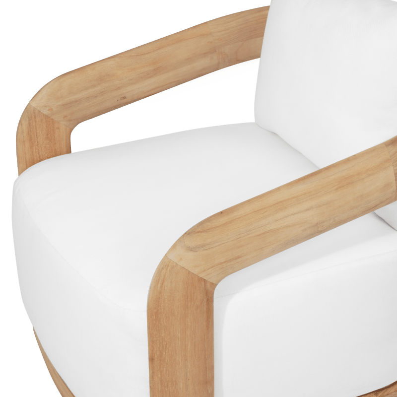 Chloe Teak Swivel Lounge Chair | Teak Natural, Panama Blanco,