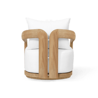 Chloe Teak Swivel Lounge Chair | Teak Natural, Panama Blanco,