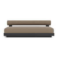 Collins Aluminum 2 Seat Armless Sofa