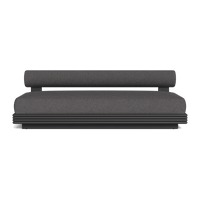 Collins Aluminum 2 Seat Armless Sofa