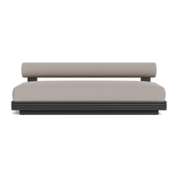 Collins Aluminum 2 Seat Armless Sofa