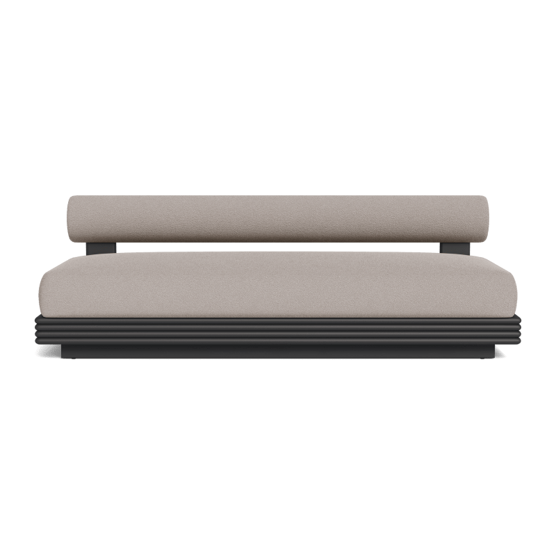 Collins Aluminum 2 Seat Armless Sofa