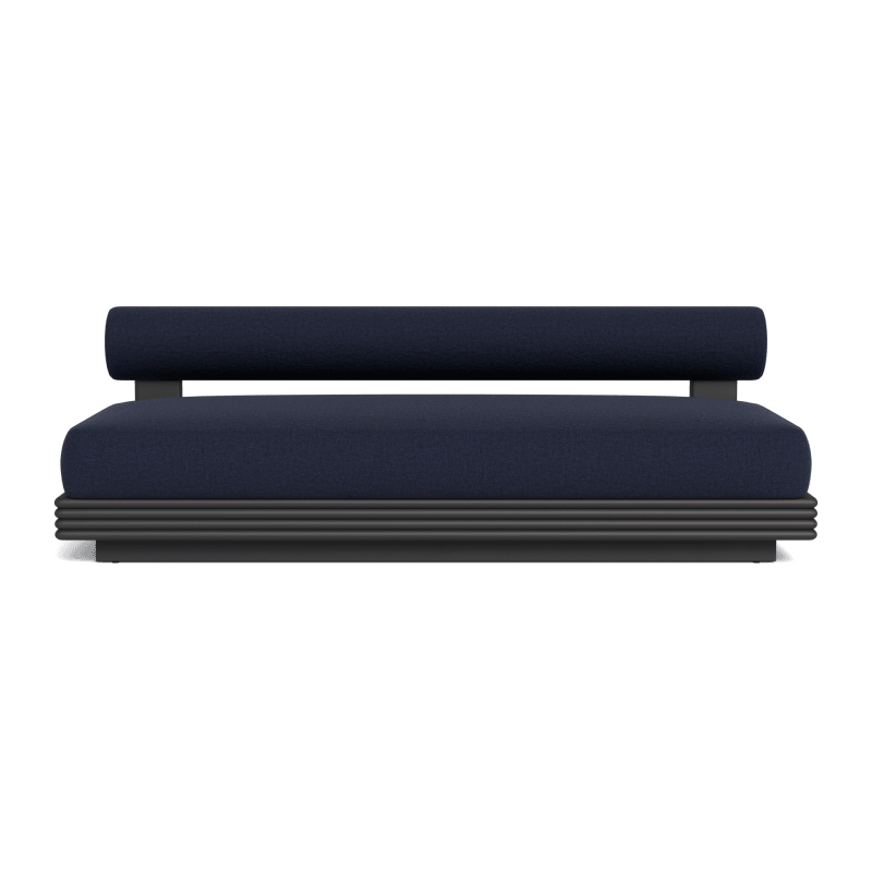 Collins Aluminum 2 Seat Armless Sofa