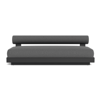 Collins Aluminum 2 Seat Armless Sofa