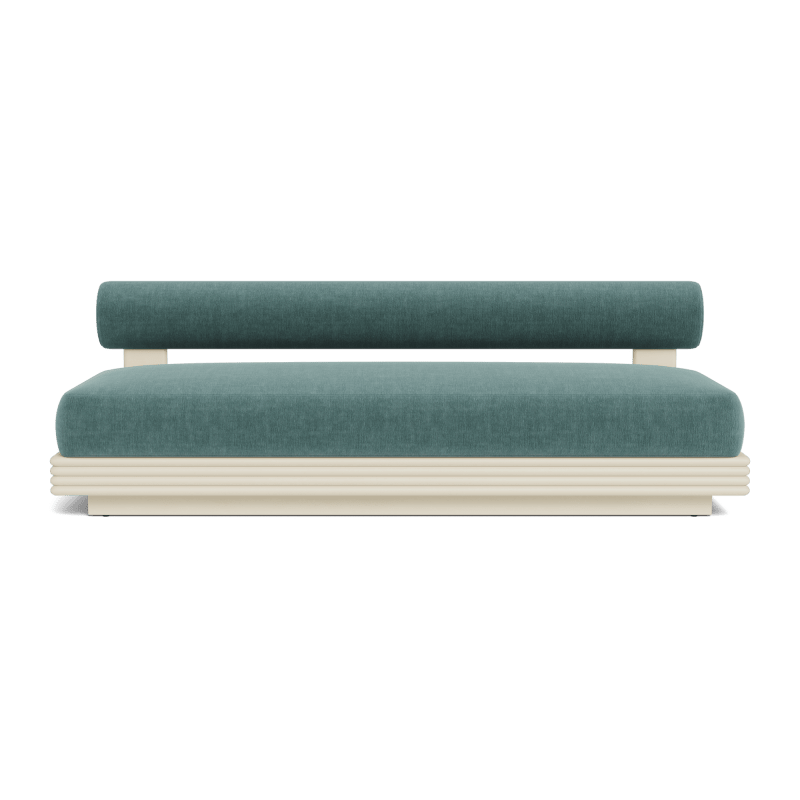 Collins Aluminum 2 Seat Armless Sofa