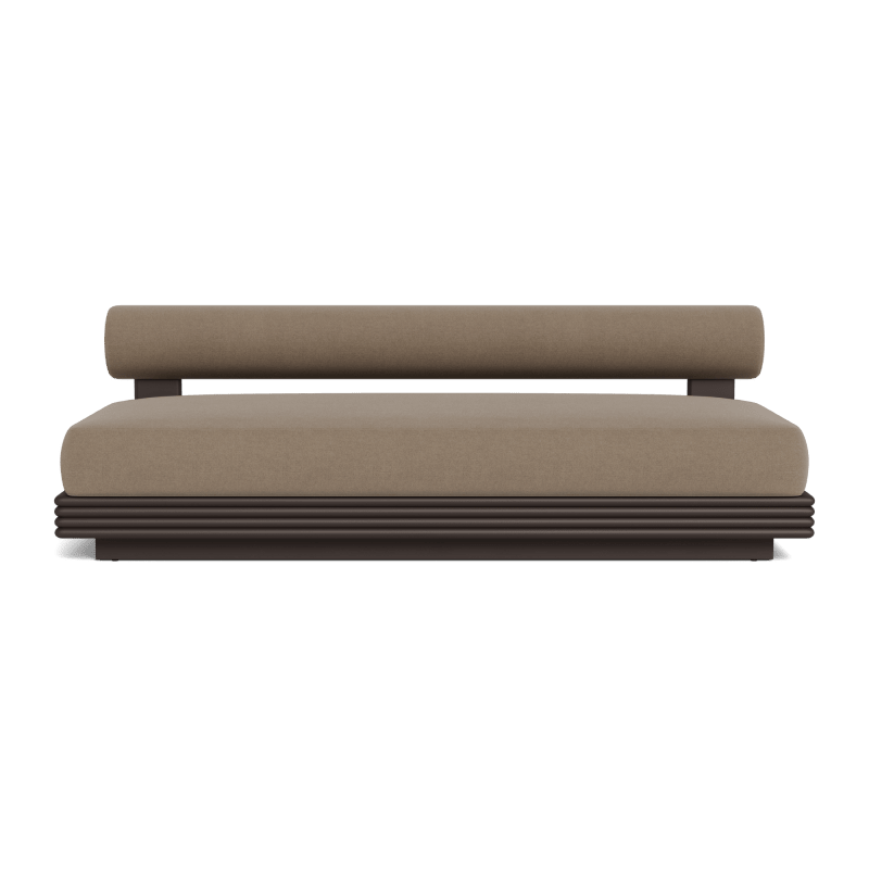 Collins Aluminum 2 Seat Armless Sofa