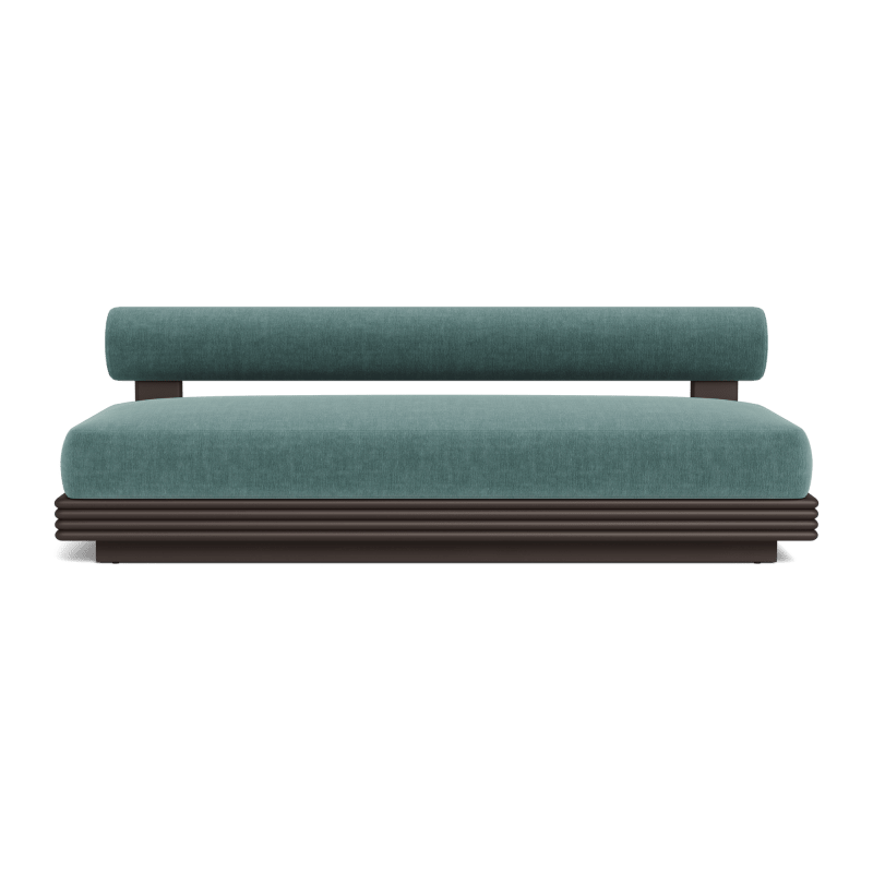 Collins Aluminum 2 Seat Armless Sofa