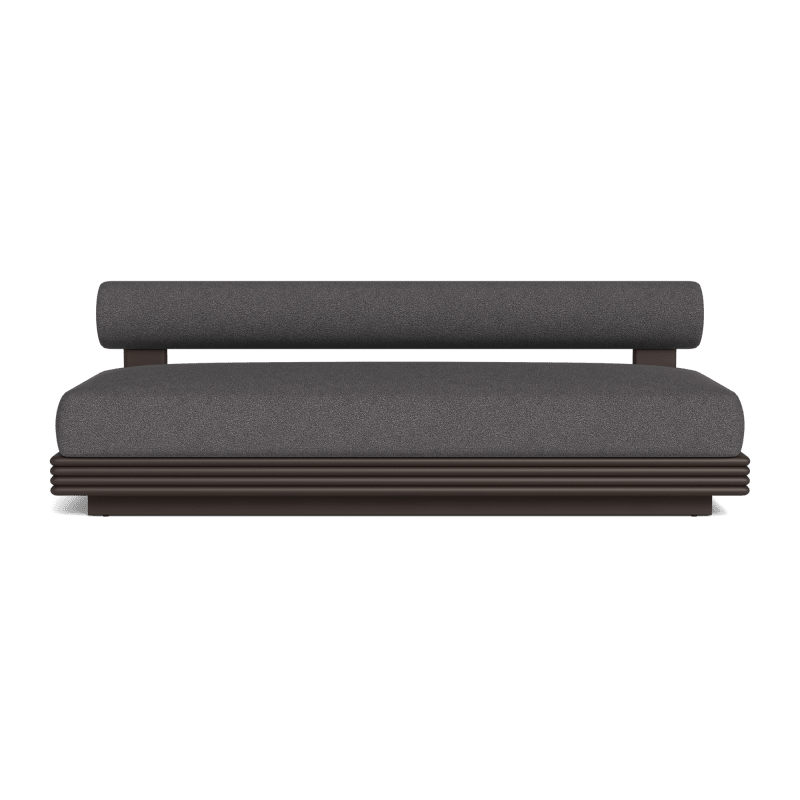 Collins Aluminum 2 Seat Armless Sofa