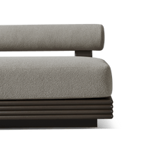 Collins Aluminum 2 Seat Armless Sofa