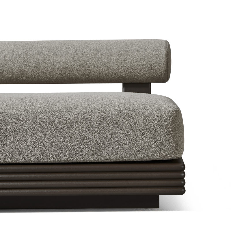 Collins Aluminum 2 Seat Armless Sofa