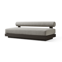 Collins Aluminum 2 Seat Armless Sofa