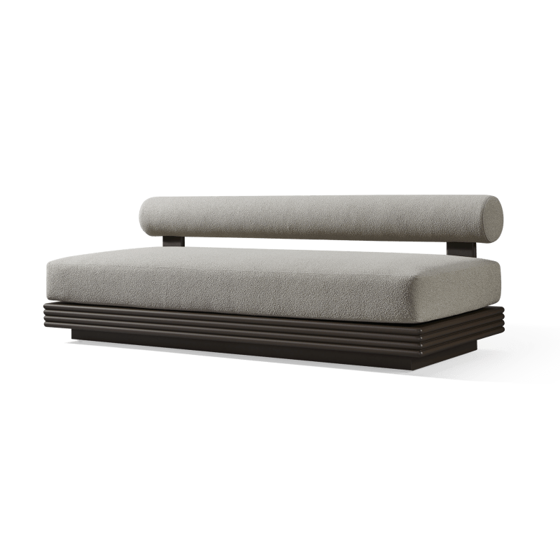 Collins Aluminum 2 Seat Armless Sofa