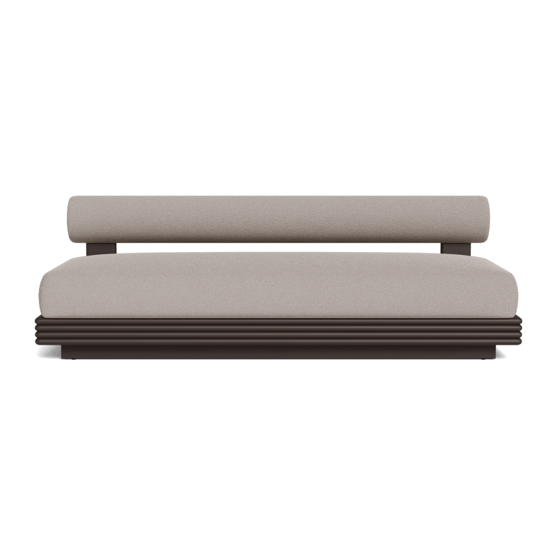 Collins Aluminum 2 Seat Armless Sofa