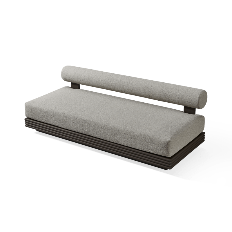 Collins Aluminum 2 Seat Armless Sofa