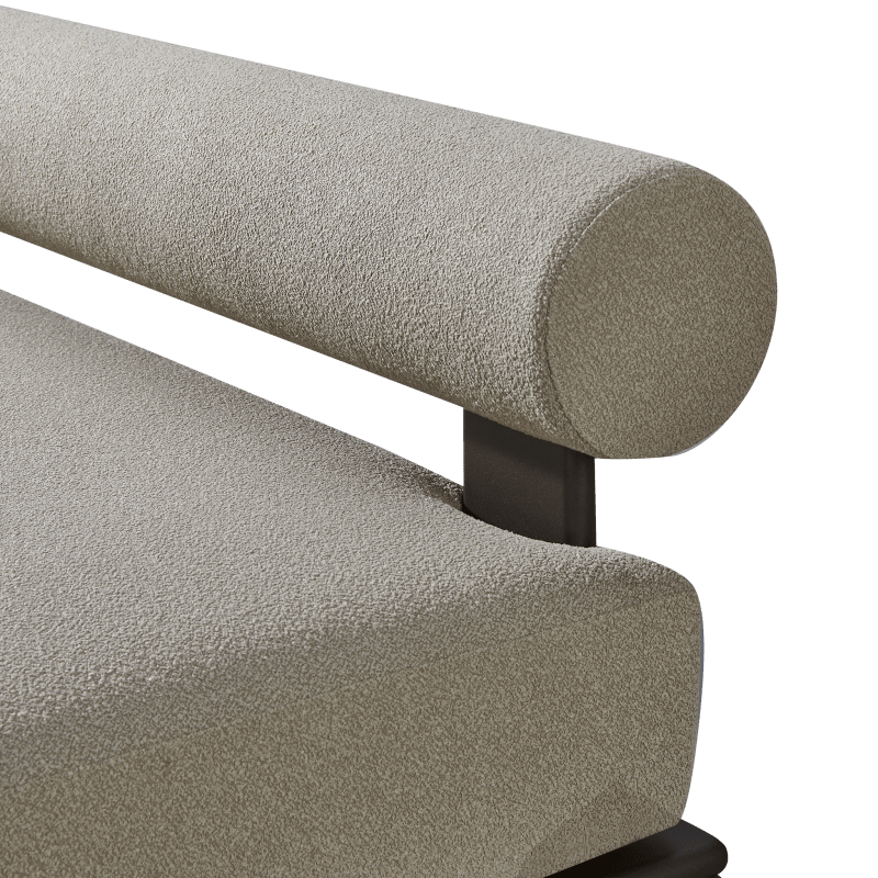 Collins Aluminum 2 Seat Armless Sofa