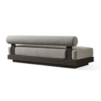 Collins Aluminum 2 Seat Armless Sofa